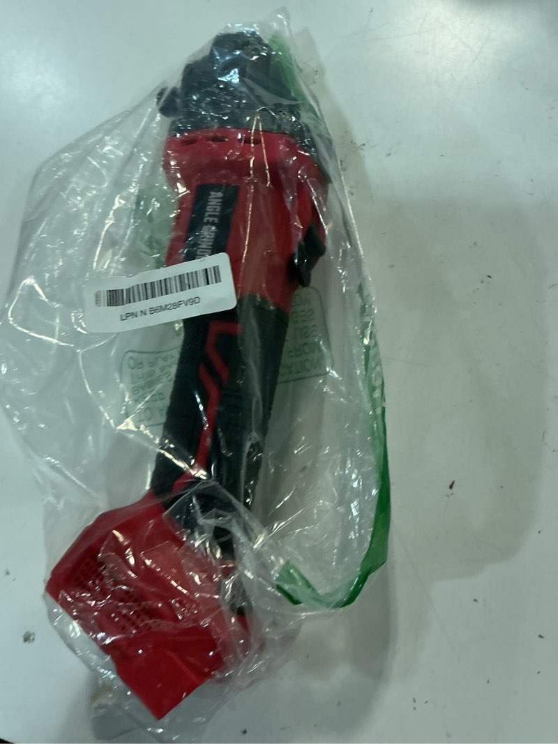 Condition photo showing As Is for angle grinder 4-1/2" cordless for milwaukee 18v/m18 battery, 6 variable speed power grinder, brushless angle grinder power tools for cutting grinding polishing (tool only)