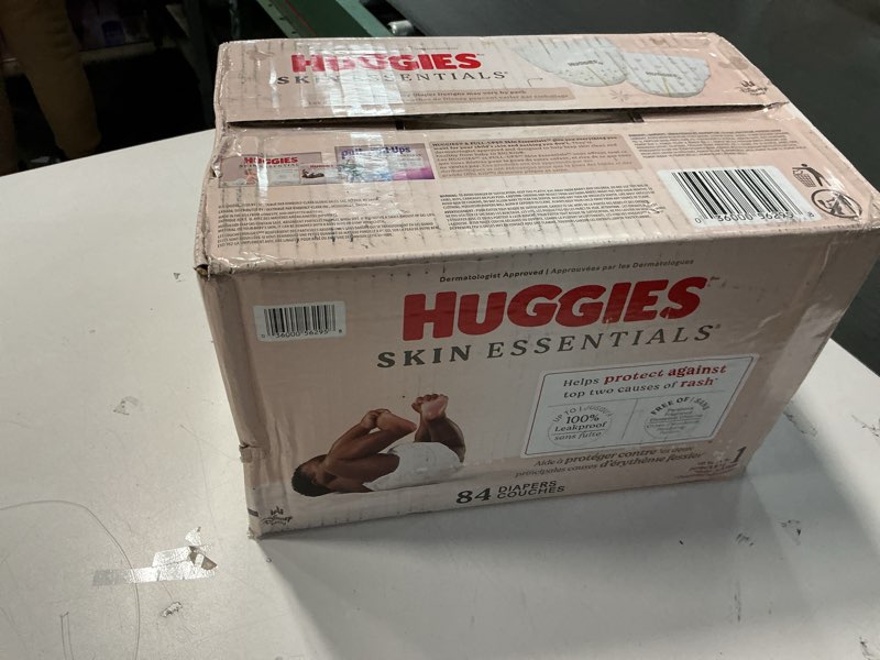 Condition photo showing New/Like New for (, size 1 )huggies size 1 diapers, skin essentials baby diapers, size 1 (8-14 lbs), 84 count, packaging may vary size 1 84