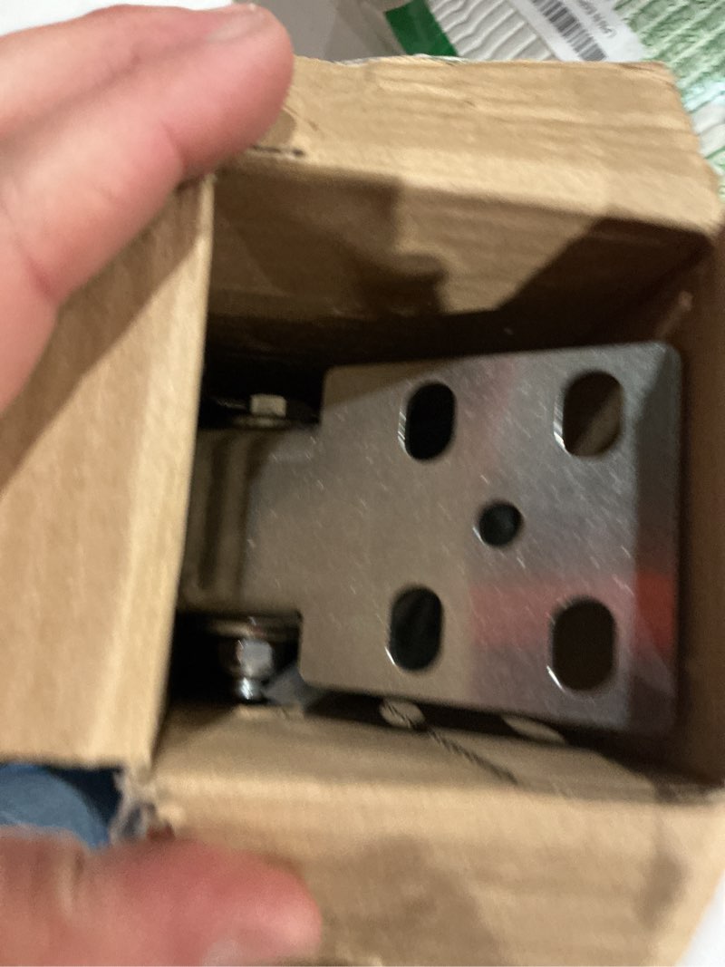 Condition photo showing As Is for bijun chain link residential strong arm double gate latch,latches 2 gates together without the need of a drop rod,chainlink gate latch for1-3/8" gate frames