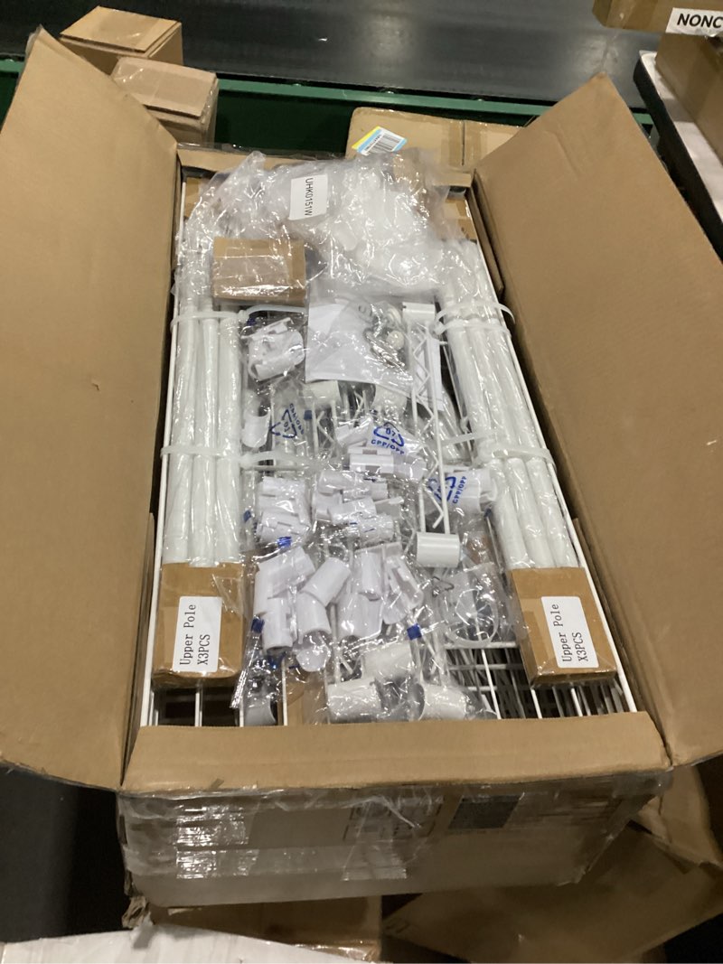 Condition photo showing Good Condition for Ulif U13 Medium Over Washer and Dryer Storage Shelves, 6 Tiers Laundry Room Standing Shelf with 2 Hanger Rods, Space Saver Clothes Drying Rack, 57.8" W x 22" D x 77.4" H, White White U13 Medium