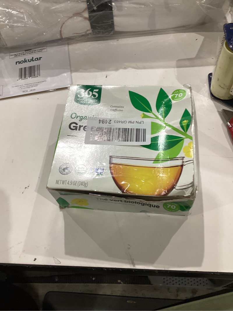 Condition photo showing New/Like New for 365 by whole foods market, organic green tea, 70 ct | organic green 70 count (pack of 1)