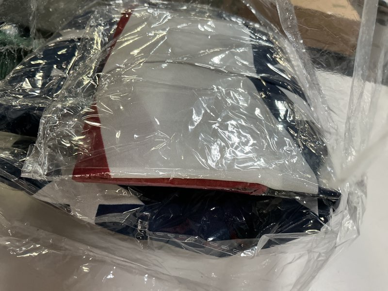 Condition photo showing New/Like New for 1.5x3 ft american flags bunting flag outdoor - half fan banner pleated patriotic polyester usa flag for 4th of july decorations 8-pack 1.5x3ft-8pcs