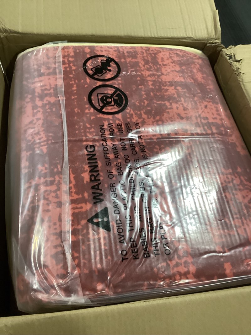 Condition photo showing As Is for CAROMIO Christmas Runner Rug Modern Bordered Hallway Runner Rug, Washable Area Rug Stain Resistant Non-Slip Carpet Minimalist Border Floor Cover Entryway Rug for Laundry Kitchen, Maroon, 2' x 6' Maroon 2' x 6' (Rectangular)