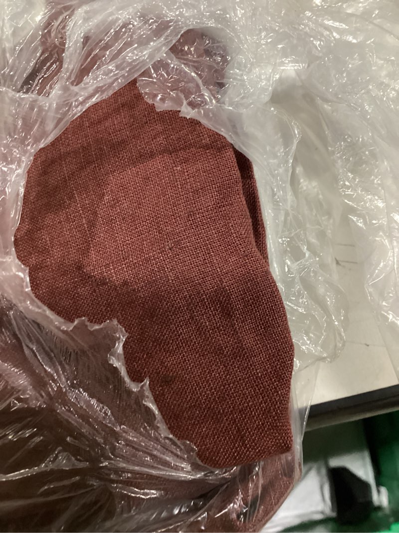 Condition photo showing Good Condition for european linen sham set, standard, burgundy