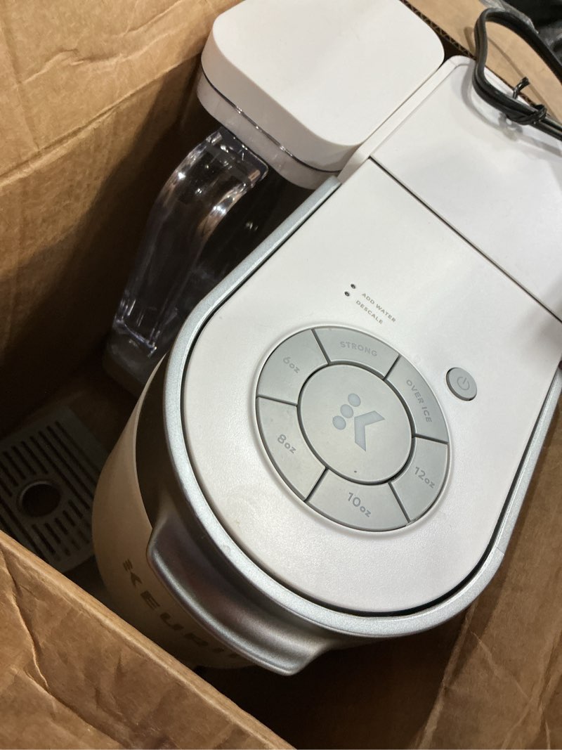 Condition photo showing As Is for Keurig K-Supreme Single Serve K-Cup Pod Coffee Maker, MultiStream Technology, 4 Brew Sizes, 66oz Dual-Position Removable Reservoir, White White Coffee Maker