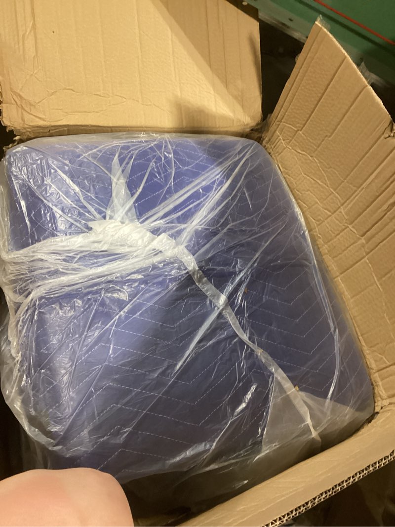 Condition photo showing Good Condition for moving blankets - set of 12 dual-layer padded blankets - 80x73-inch oversized quilts for storage, shipping, and sound deadening by stalwart (blue)