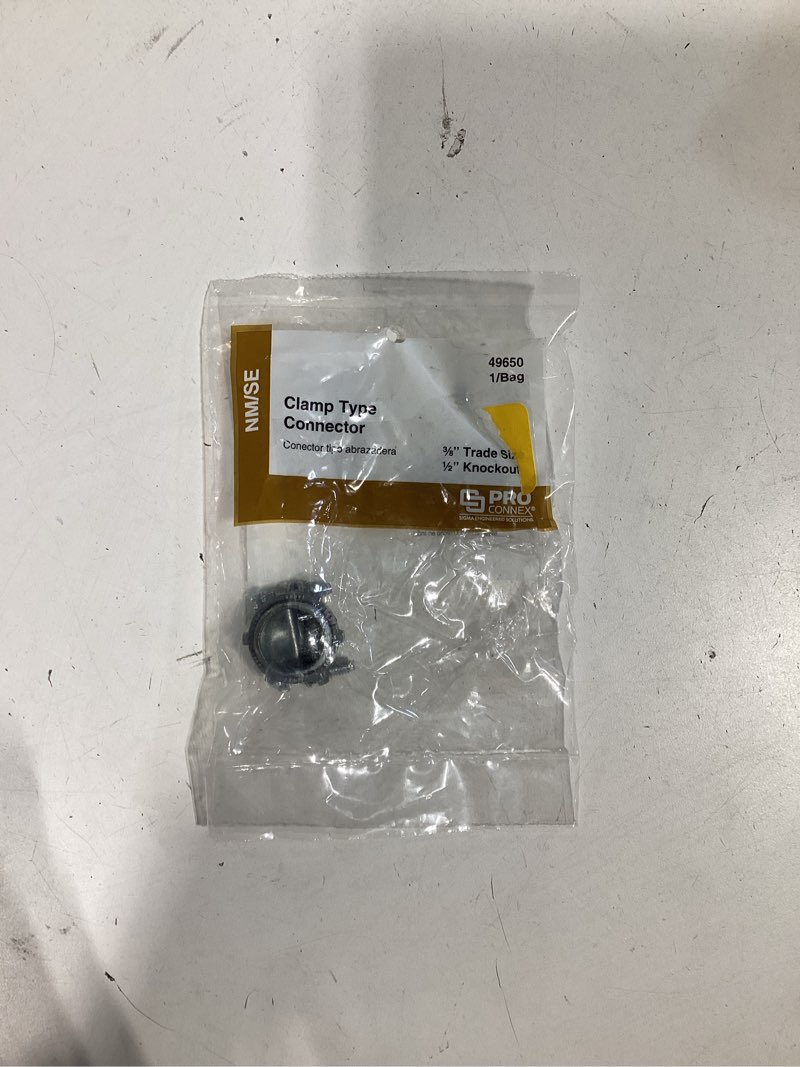Condition photo showing Good Condition for sigma engineered solutions proconnex nm/se clamp cable connector 1/2 in. d 1 pk