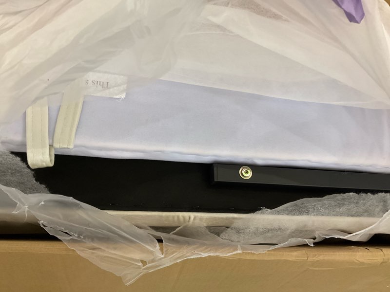 Condition photo showing As Is for Sofa color beige incomplete 