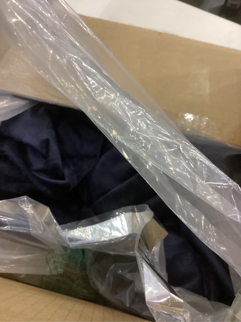 Condition photo showing New/Like New for Sofa Sack Bean Bag Chair Cover Only, for Adults and Kids, Without Filling Comfy Fluffy Round or Oval Beanbag Chair Cover Replacement, Lazy Sofa Cover for Reading Chair or Floor Chair, 3 Foot, Navy 3 ft Sack Navy - Cover Only