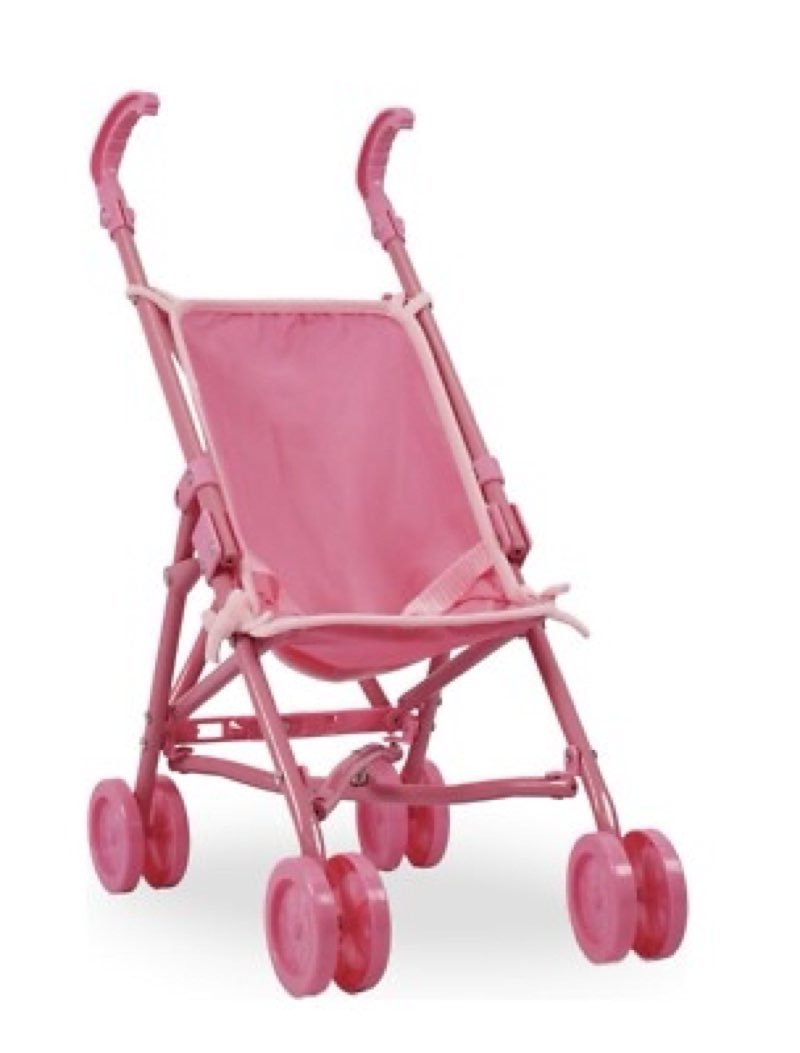 509 crew: cotton candy pink: doll stroller - pink - for dolls up to 24\", foldable, kids pretend play, ages 3+
