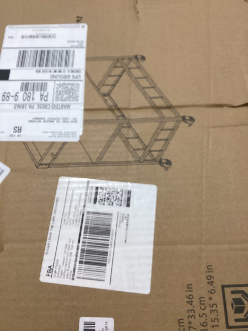 Condition photo showing New/Like New for Bar Cart Serving Wine 3 Tier Home Rolling Rack with Wheels Mobile Kitchen Industrial Vintage Style Wood Metal Serving Trolley Serving Cart, Drink Cart for Living Room Kitchen Black Standard