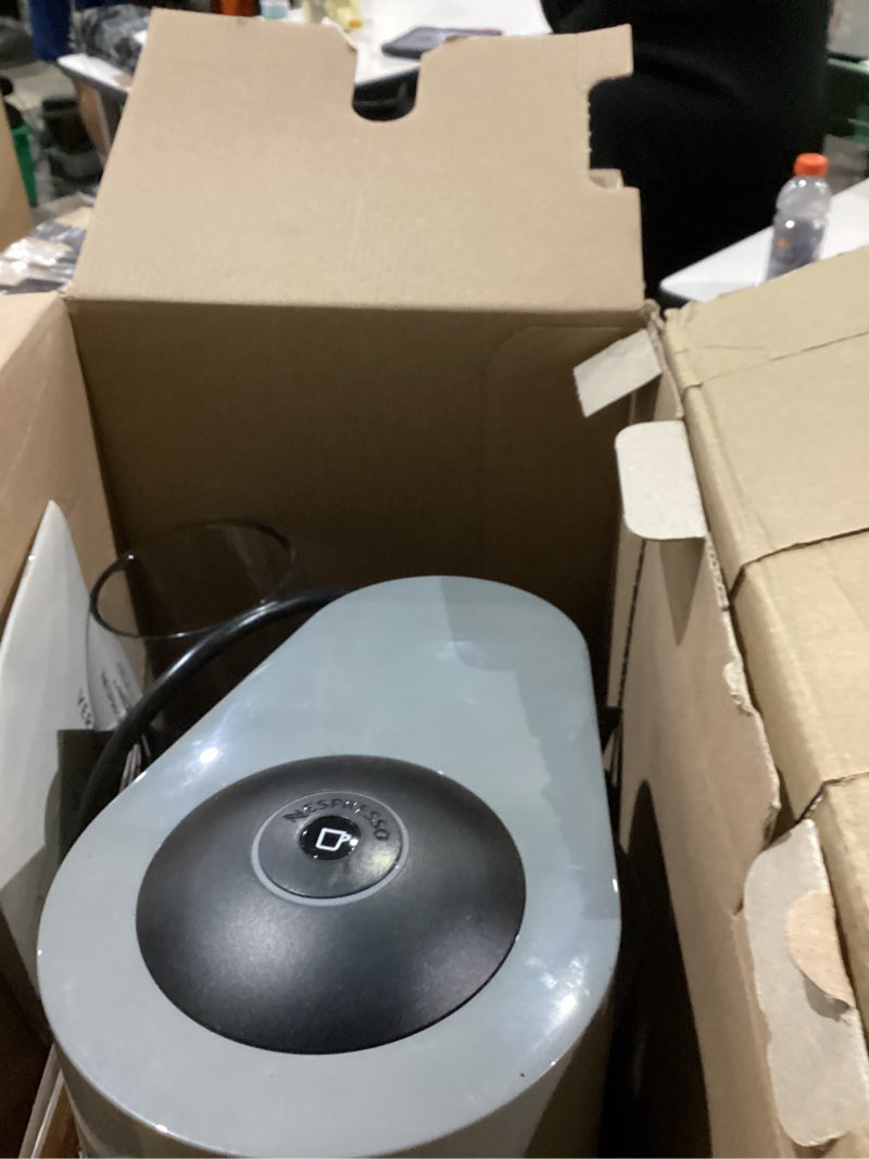 Condition photo showing As Is for de'longhi nespresso vertuo plus coffee and espresso maker by de'longhi, grey machine only gray