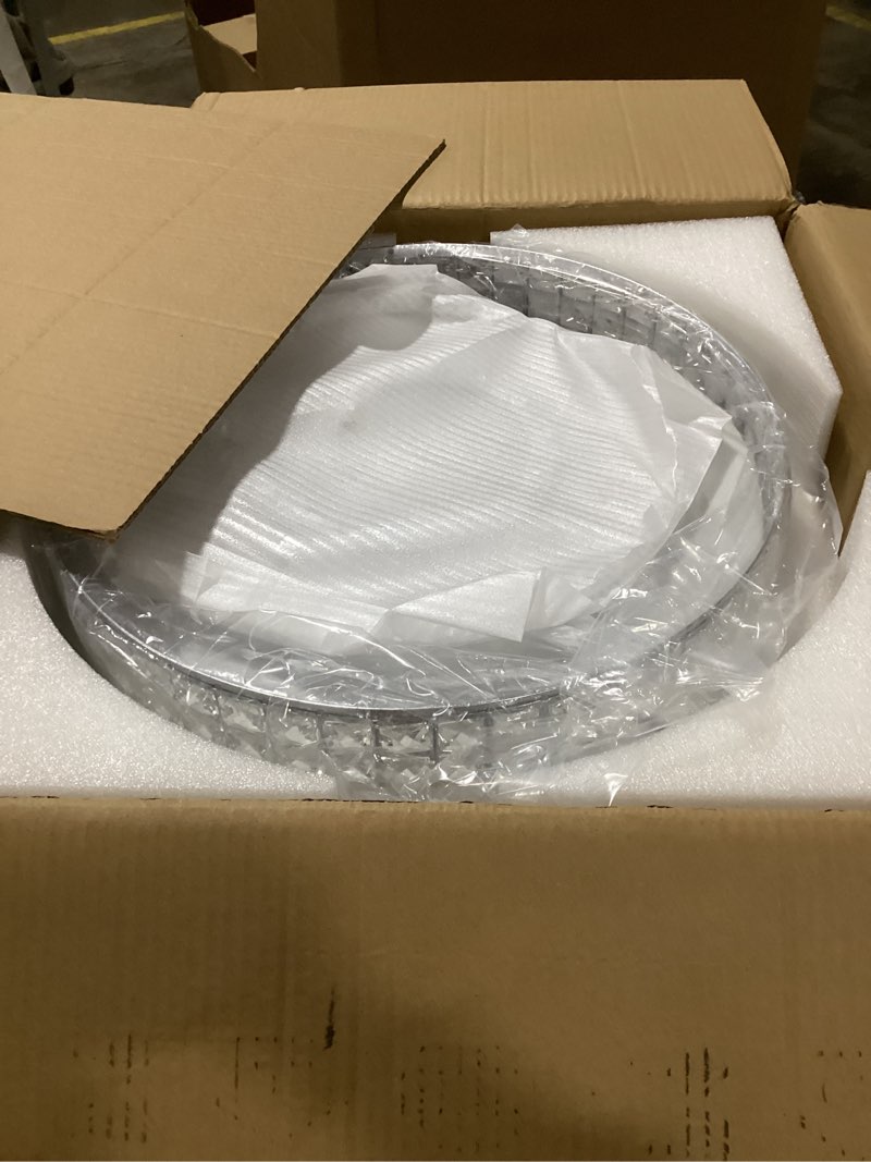 samphon 42" retractable ceiling fans with lights, crystal chandelier ceiling fan with remote & app c