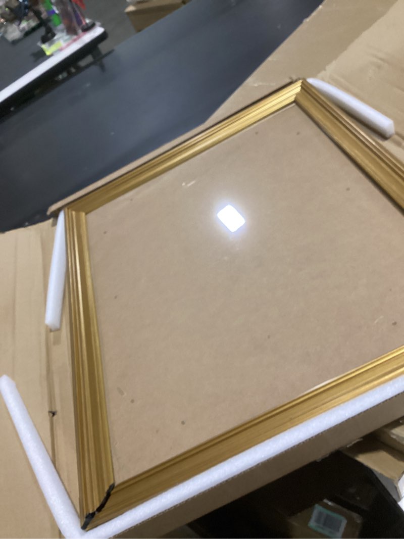 Condition photo showing As Is for gulethun 18x22 frame, transitional modern design picture frames, 18 by 22 rustic poster frame for home decor, gold vintage photo frame, horizontal or vertical display, choose size & color gold 18x22in