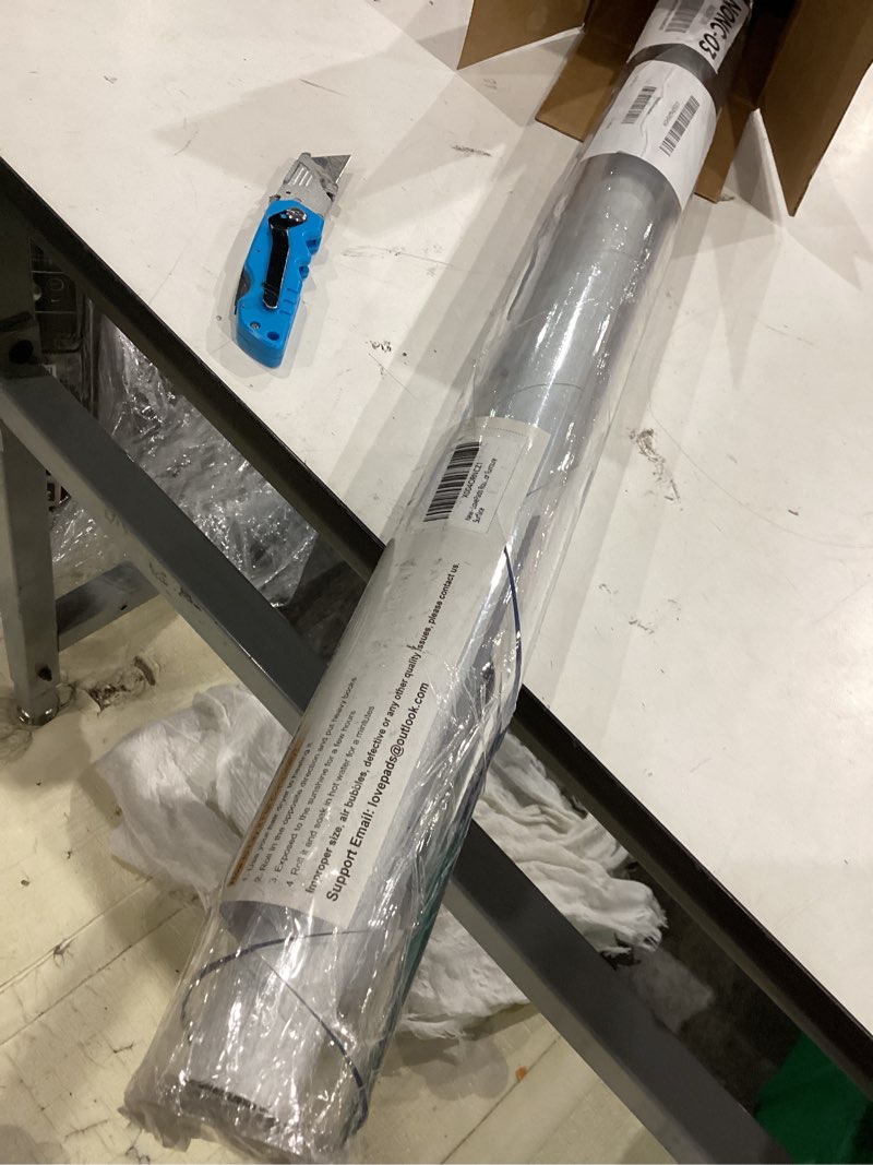 Condition photo showing Good Condition for lovepads round clear table cover protector 31.5 inch, 2mm thick table protector for dining room, waterproof plastic cover pvc vinyl tablecloth, circle tabletop protective pad for furnture surface 31.5" (round) clear 2mm