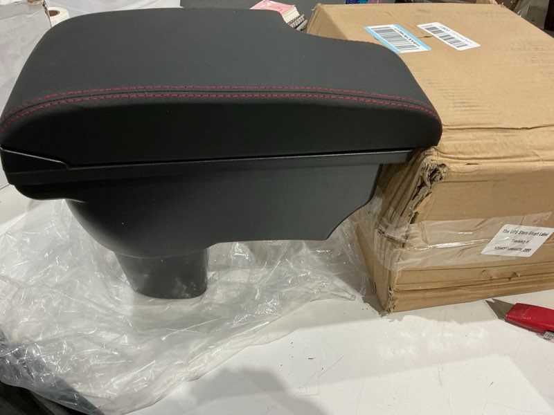 Condition photo showing As Is for consoles armrest box double layer storage with 3 usb port
