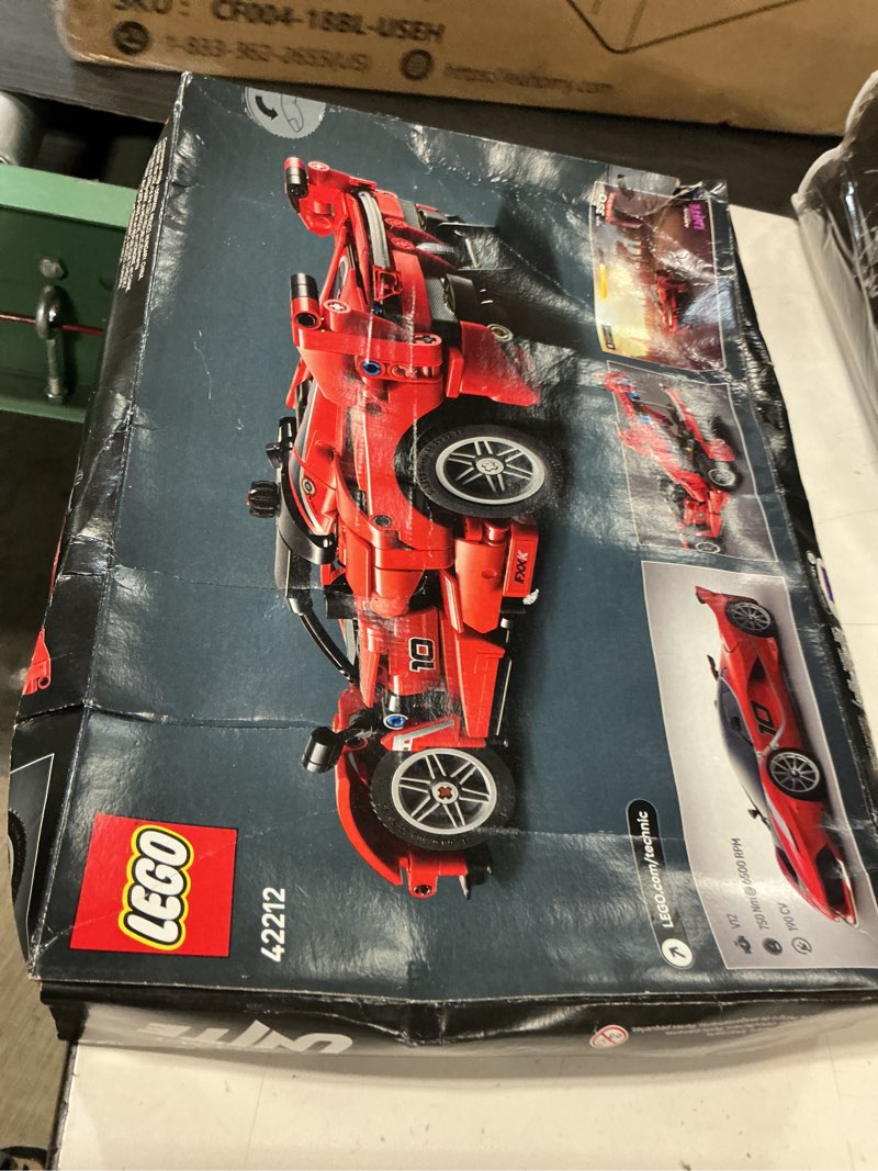 Condition photo showing New/Like New for lego technic ferrari fxx k toy car - building toy for girls & boys, ages 10+ - cool birthday gift for kids - race car model for play & display - 42212