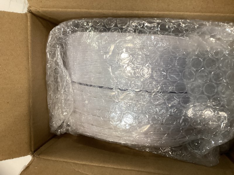 Condition photo showing Good Condition for Hioasis 60pcs Gold Plastic Plates - White and Gold Disposable Dinnerware with Gold Rim, Heavy-duty, 7 inch, Dessert Plates for Party & Thanksgiving White and Gold 7 inch