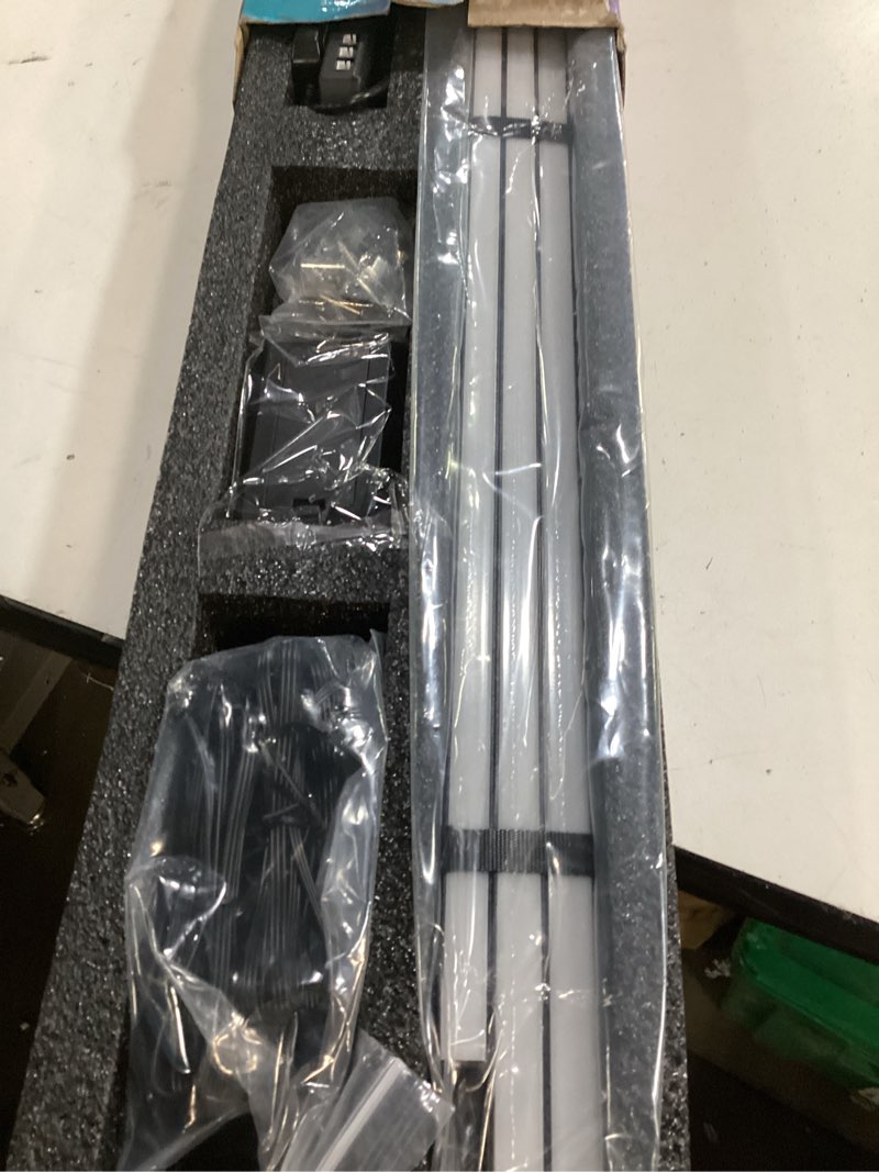 Condition photo showing Good Condition for rgb+ic led recessed lighting kit wall panel lights, 6pcs smart color chasing wood slat led lights with alexa & wifi app control, diy rgb strip lighting for acoustic panels, game room (15?+22?+35?)