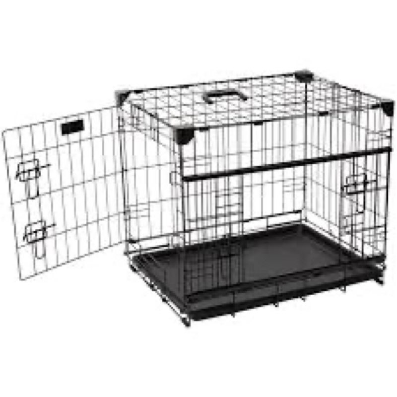 Lucky Dog Sliding Double Door Dog Crate, X-Small, 24\"L