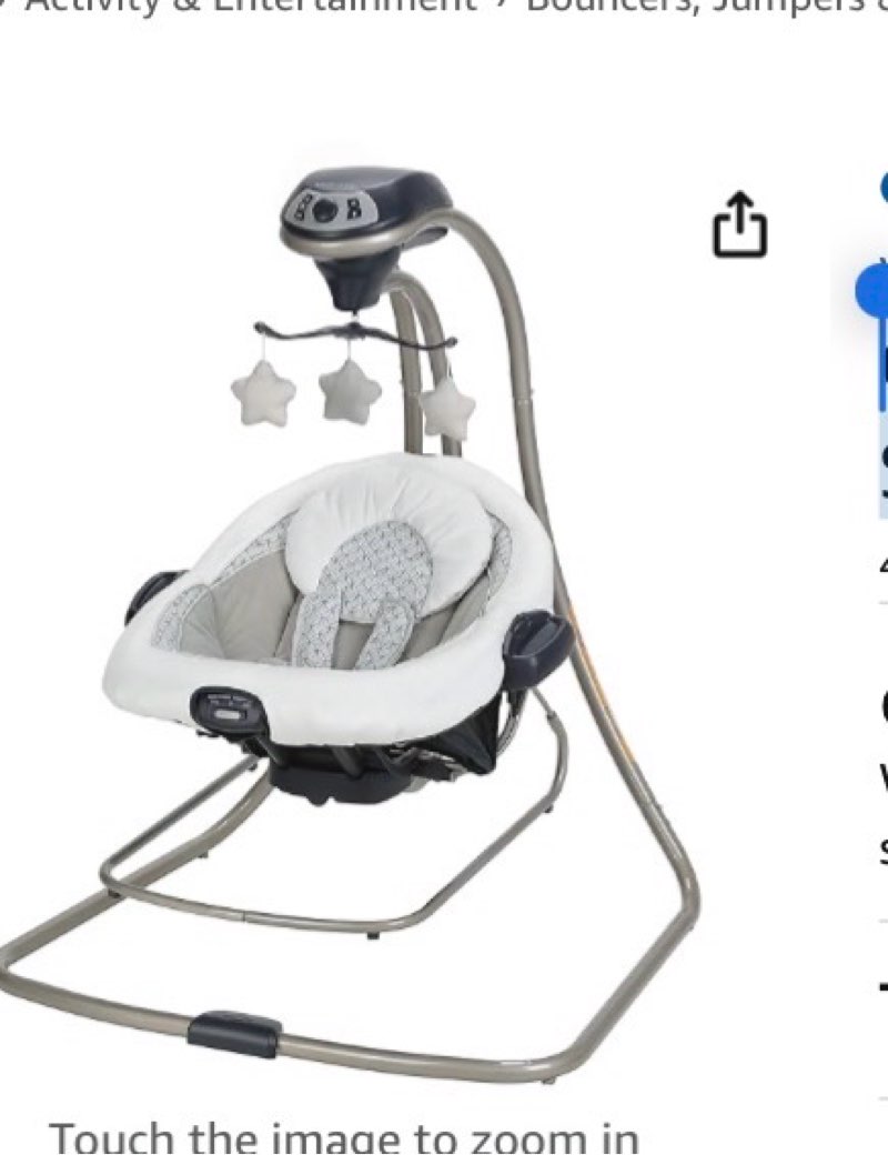 graco duetconnect lx baby swing and bouncer, mckinley