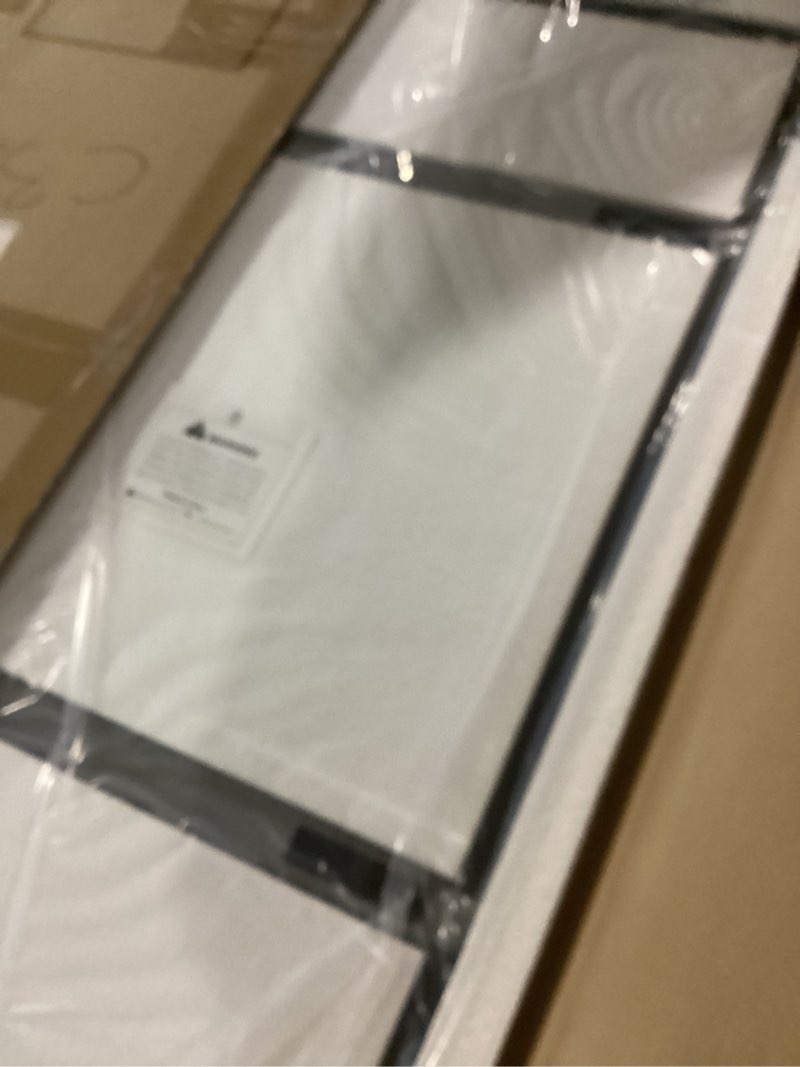 Condition photo showing New/Like New for keonjinn 24 x 30 inch black bathroom mirrors for over sink, beveled rectangle framed mirrors for wall, black bathroom vanity mirror, tempered glass, square corner, farmhouse style black 30"l x 24"w