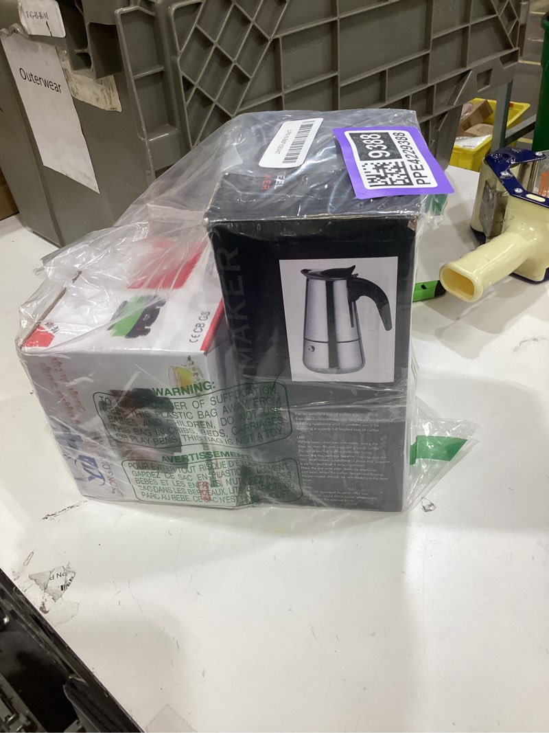 Condition photo showing New/Like New for 200/450ml Portable Espresso Coffee Maker Moka Pot Stainless Steel with Electric stove Filter Percolator Coffee Brewer Kettle Pot (450ml)