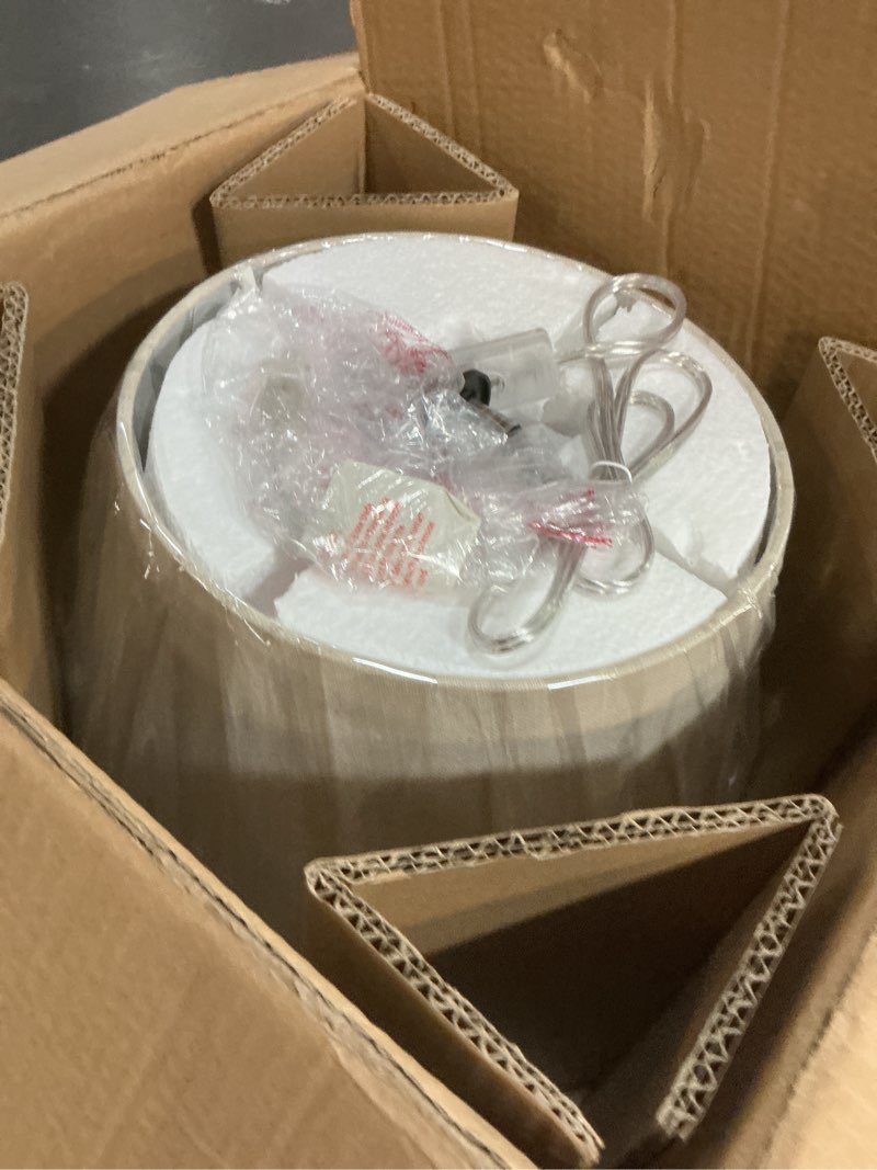 Condition photo showing New/Like New for nourison 20" light grey ceramic pot table lamp for bedroom, living room, console, end table