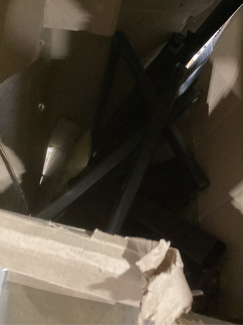 Condition photo showing As Is for zinus lorelei 14 inch metal platform bed frame, steel slat support, no box spring needed, eco friendly wonderbox(tm) packaging, 12.4” underbed storage, easy assembly, black, full full new small box 14”