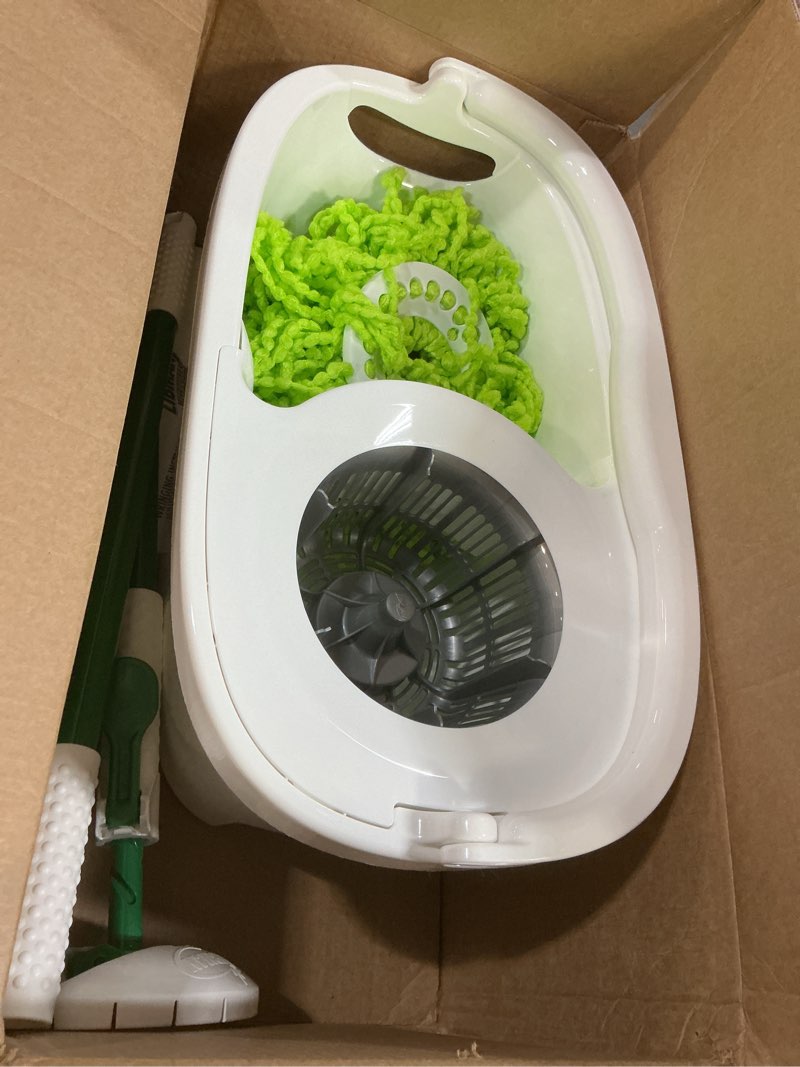 Condition photo showing Good Condition for Libman Lightning Spin Mop System | Mop and Bucket with Wringer Set | Spin Mop | Mops for Floor Cleaning | Hardwood Floor Mop | 1 Total Mop Head Included