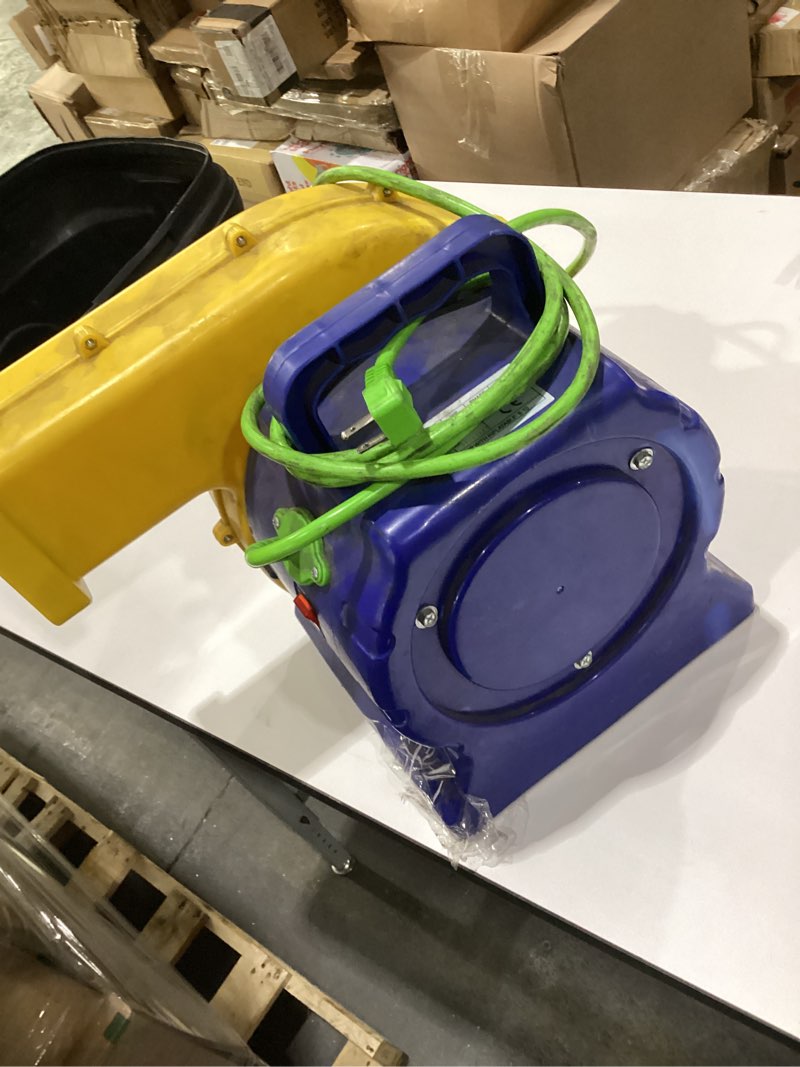 Blue and Yellow High Powered Fan
