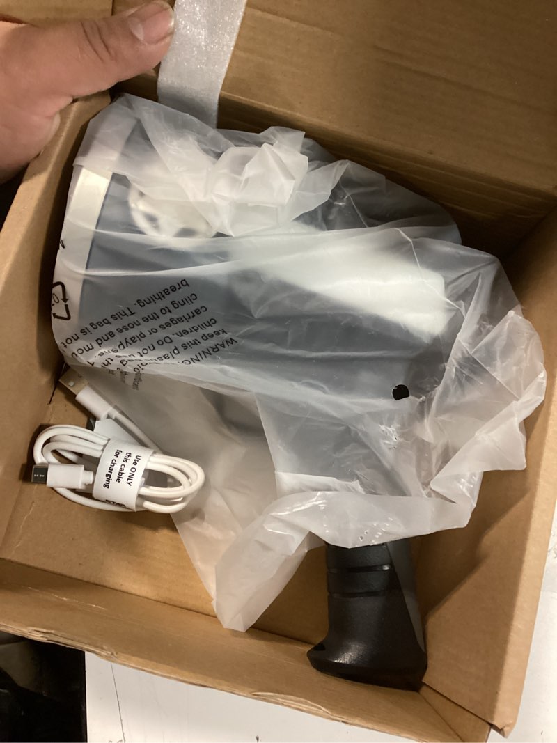 Condition photo showing Good Condition for star patrol platinum mega-bright rechargeable spotlight, as seen on tv, tactical flashlight, 10 modes, turbo boost up to 100%, built-in kickstand & phone charger, for camping,emergencies, 9 in, black