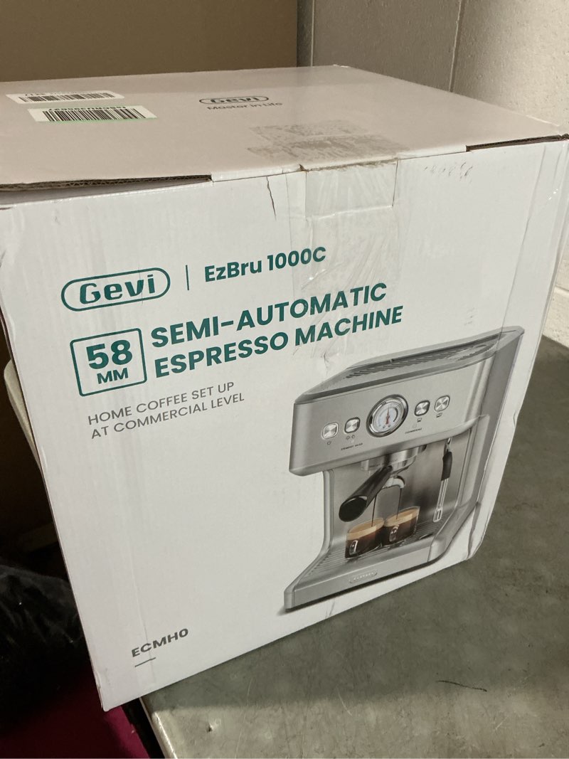 Condition photo showing New/Like New for gevi ezbru 1000 58mm commercial espresso machine | pid & ntc temp control, 4 adjustable shot/temp, powerful steam wand & barista kit for home & café