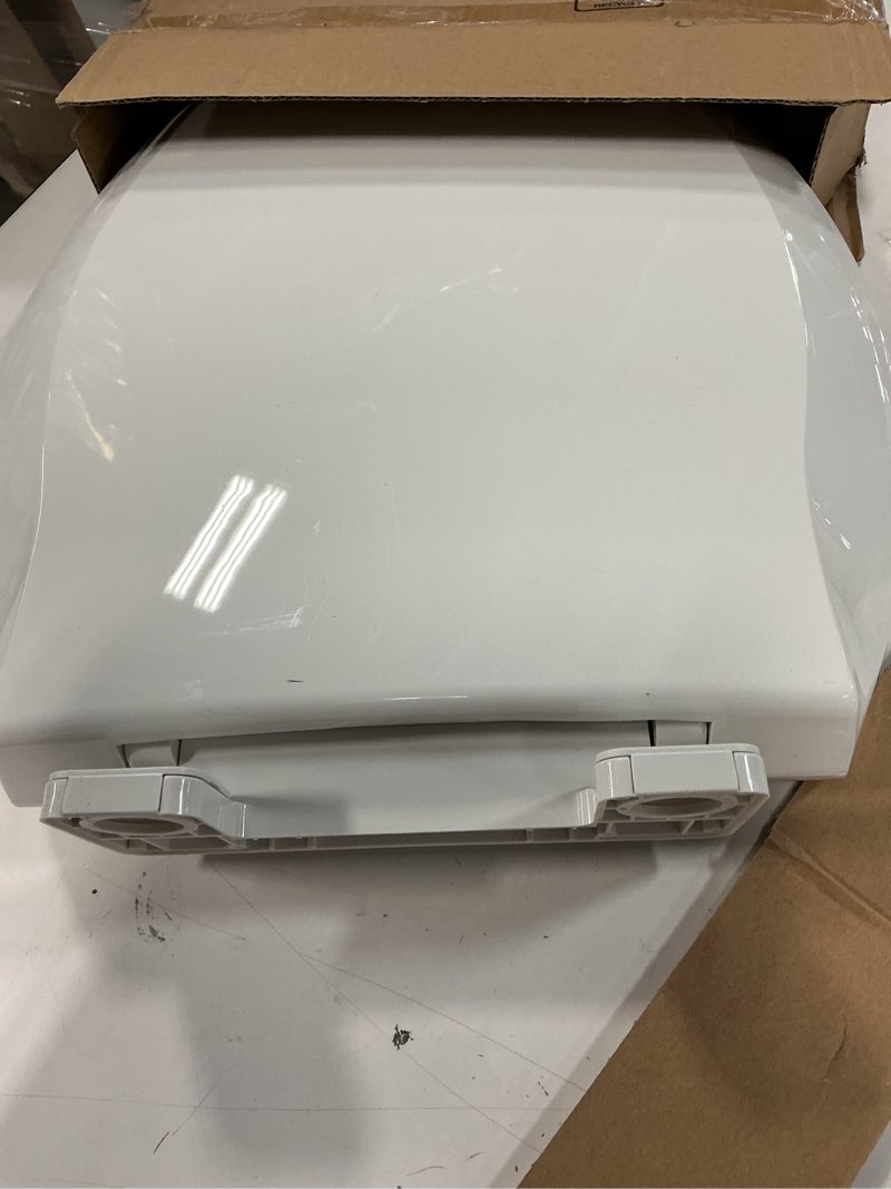 Condition photo showing Good Condition for toilet seat cover elongated – durable pp toilet seat with slow close hinges, easy clean white replacement for american standard toilets white elongated toilet seat