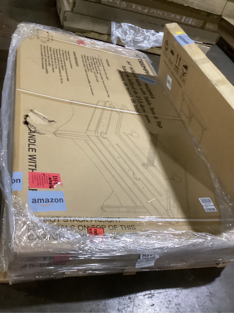Condition photo showing As Is for Triumph Phoenix 84" Billiard Table with Table Tennis Conversion Top for a Game of Pool or an Action-Packed Table Tennis Match