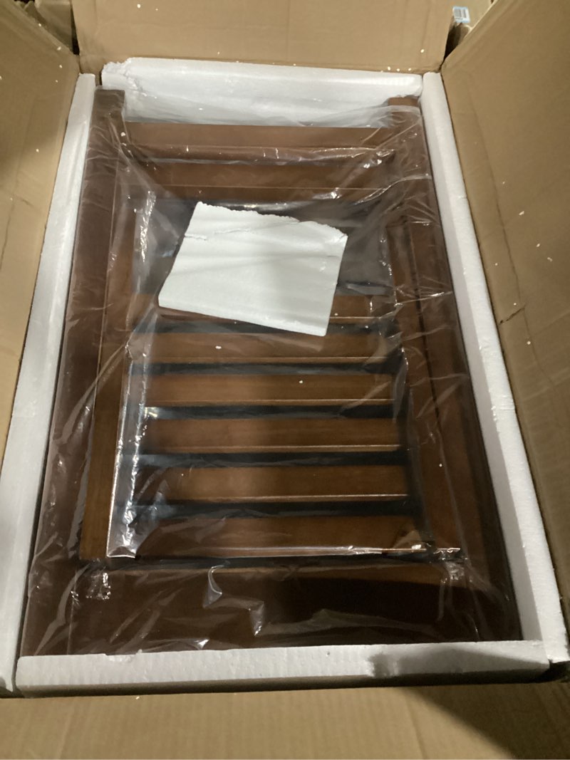Condition photo showing New/Like New for anywayswood wood folding chairs set of 4, indoor outdoor wooden foldable dining chairs, space-saving and portable design for kitchen, lawn, patio 300lbs capacity, 16"d x 18"w x 27"h