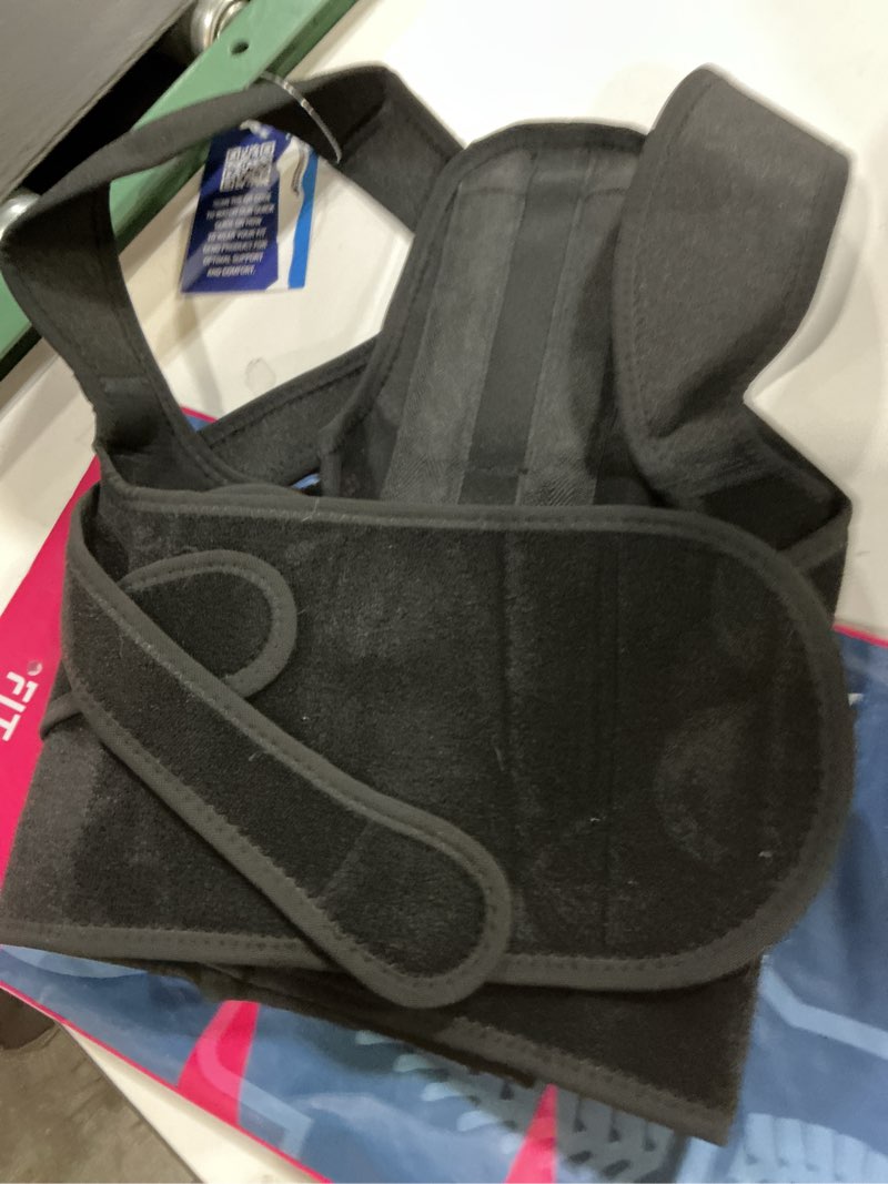 Condition photo showing Good Condition for fit geno posture corrector for women and men - adjustable back brace & straightener for scoliosis, hunchback correction, back pain, spine corrector, back support and posture trainer black small