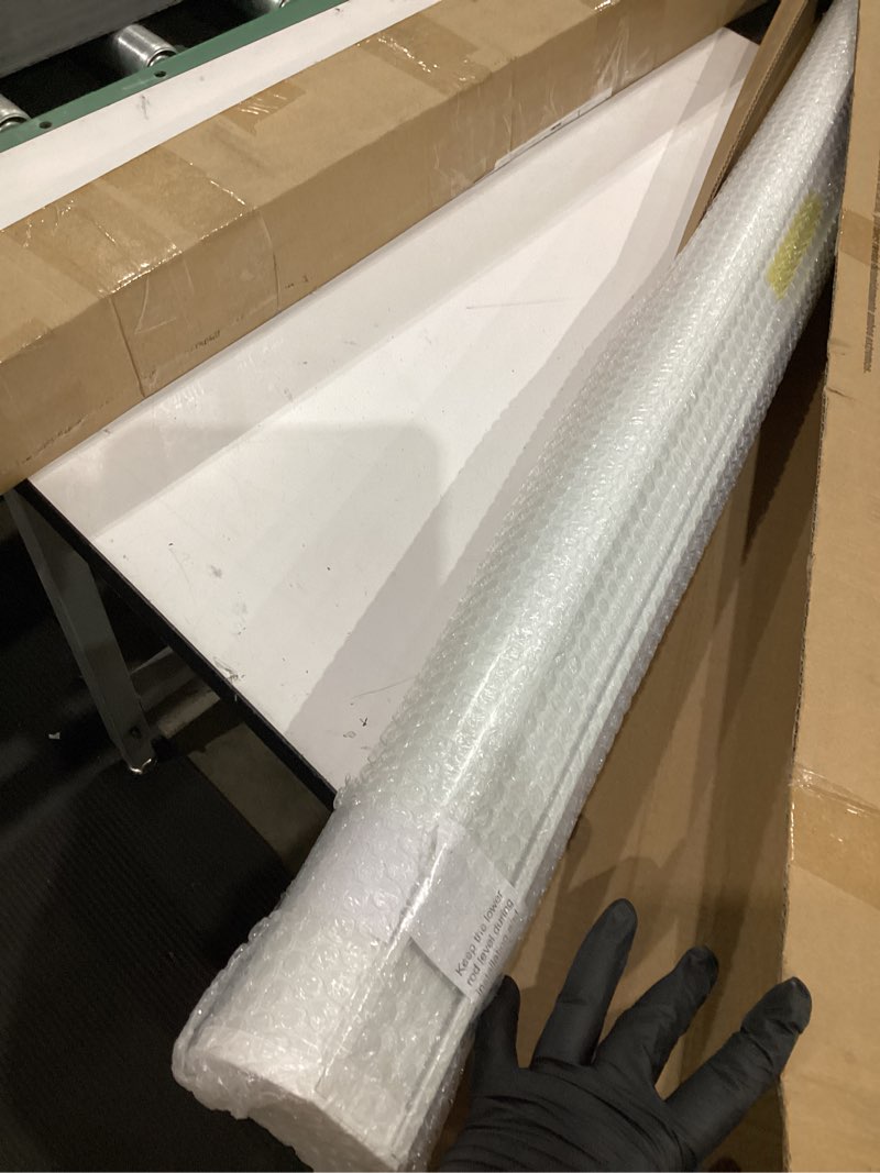 Condition photo showing Good Condition for seeye cordless zebra blinds for window, french door blinds free-stop roller window shades with valance 42" w x 90" h, light filtering window treatment sheer blinds & shades easy to install, white white - light filtering 42"w x 90"h