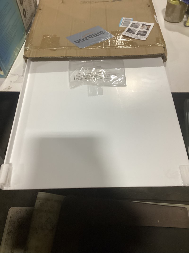 Condition photo showing As Is for acrylic cutting board with counter lip | 60% thicker & durable | bpa-free & food-safe kitchen tool | perfect for protecting countertops | versatile & easy to clean | ideal for home & professional use black 17"l x 13.4"w