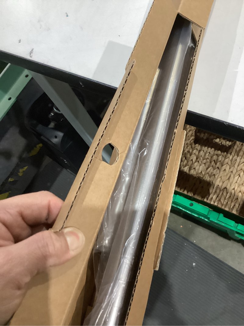 Condition photo showing Good Condition for ivilon drapery window curtain rod - end cap style design 1 inch pole. 72 to 144 inch color satin nickel 72 to 144 in.