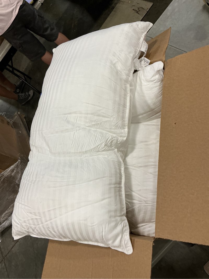 Condition photo showing Good Condition for beckham hotel collection bed pillows king size set of 2 - down alternative pillow for back, stomach or side sleepers