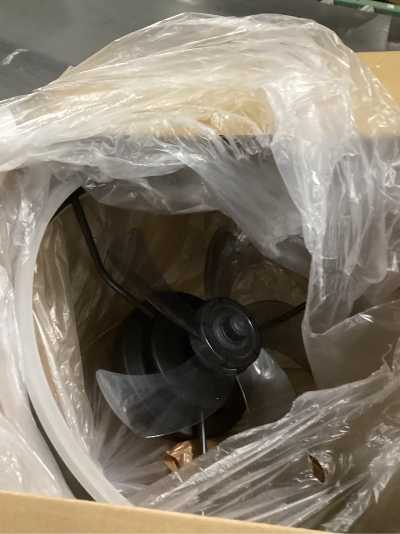 Condition photo showing As Is for LEDIARY Low Profile Ceiling Fans with Lights, Flush Mount Modern Ceiling Fan and Remote Control, 19.7" LED Ceiling Fans, Stepless Dimmable 3 Colors and 6 Speeds - Black Black 19.7 INCH