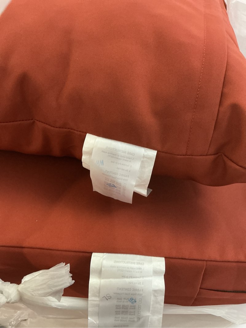 Condition photo showing Good Condition for favoyard outdoor seat cushion set 22 x 22 inch waterproof & fade resistant patio furniture cushions with removable cover deep seat & back cushion with tie straps for chair sofa couch spice 22 x 22 inch