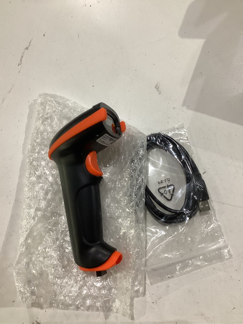 Condition photo showing New/Like New for tera barcode scanner wireless 1d laser cordless barcode reader with battery level indicator, versatile 2 in 1 2.4ghz wireless and usb 2.0 wired 1d orange scanner