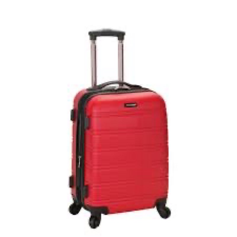 melbourne 20 in. expandable carry on hardside spinner luggage, red