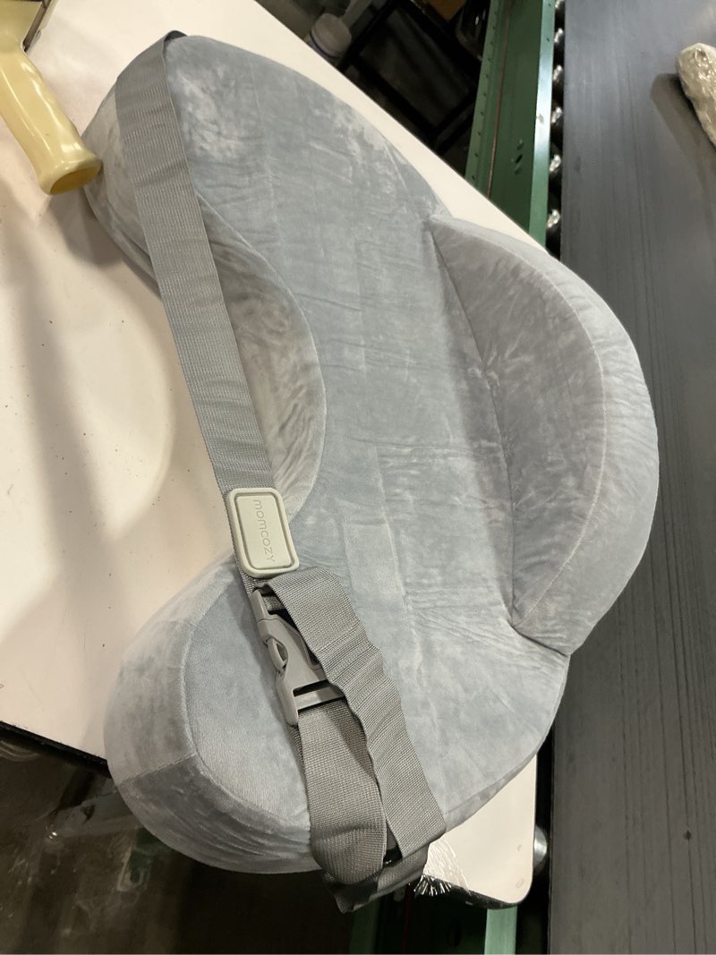 Condition photo showing As Is for Momcozy Innovative Safety Fence Nursing Pillow - Firm & Springy Memory Foam - Stable, Ergonomic Support & Comfort - Wider Breastfeeding Cushion, Adjustable, Removable Cover, Baby Safety Certified Grey ( Premium Memory Foam )