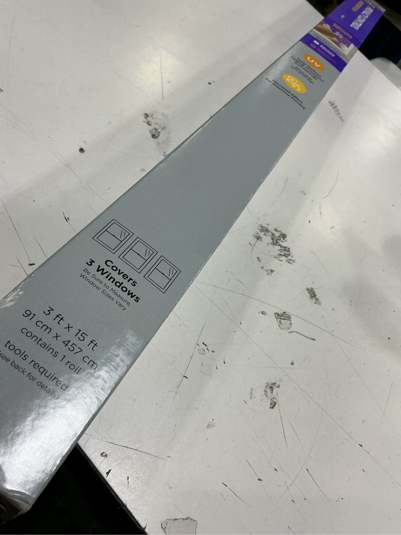 Condition photo showing As Is for Gila Privacy Mirror Adhesive Residential DIY Window Film Heat Control Glare Control 3ft x 15ft (36in x 180in)