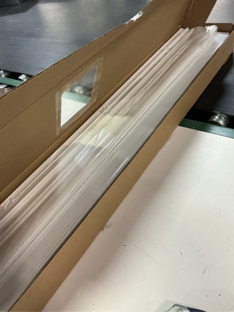 Condition photo showing Good Condition for allen + roth trim at home 2-in slat width 35-in x 64-in cordless white faux wood room darkening horizontal blinds