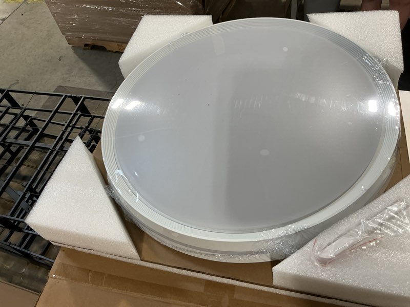 Condition photo showing New/Like New for smart led music ceiling light,with remote control bluetooth speaker rgb dimmable,19.68 inch 48w,wifi app compatible with alexa google home,suitable for bedroom, living room and children's room 19.68 inches-48w c008-series-remote control-wifi -app