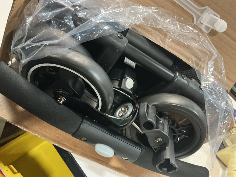 Condition photo showing Good Condition for dream on me coast rider travel stroller, lightweight & compact baby stroller, theme park approved, book-folding design, adjustable handle, soft-ride wheels, converts to rider & scooter - black black stroller